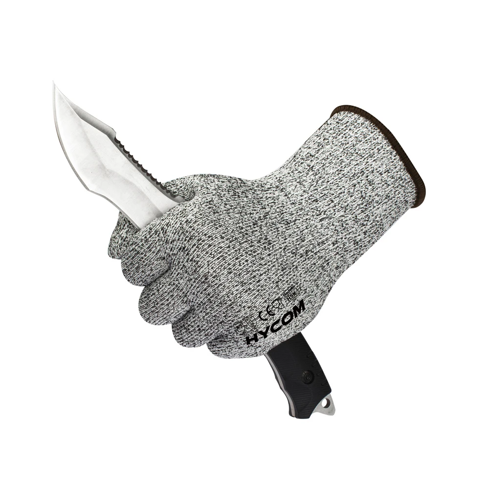 HYCOM H5K Safety Kitchen Gloves Cut Level 5 HPPE Cut Resistant Kitchen Gloves Anti Cut Level 5 EN388 Working Hand Gloves