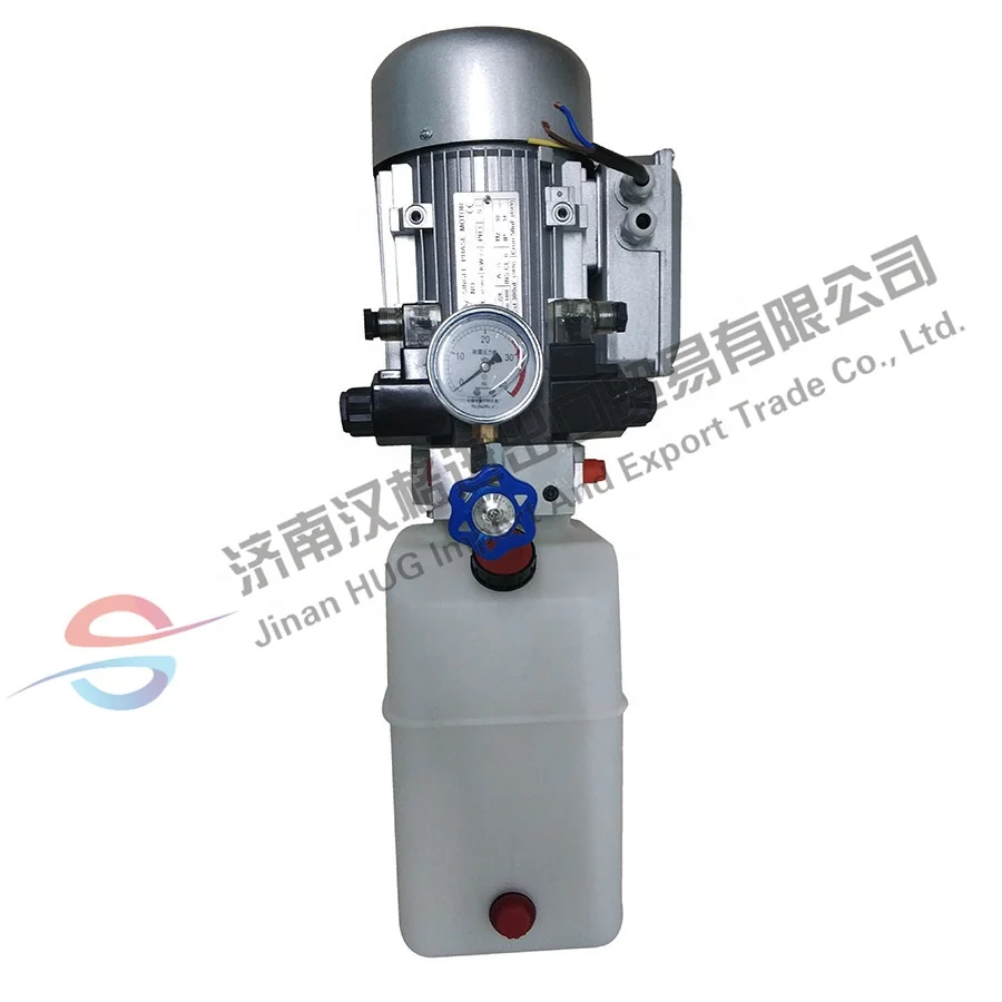 AC DC motor 12v 24v double acting hydraulic power pack unit from factory