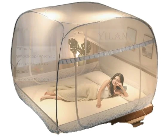 
Folding and free installation 2019 new 1.8m bed 1.5m double x 2m Mongolia 1.2 household mosquito net  (1600156319780)