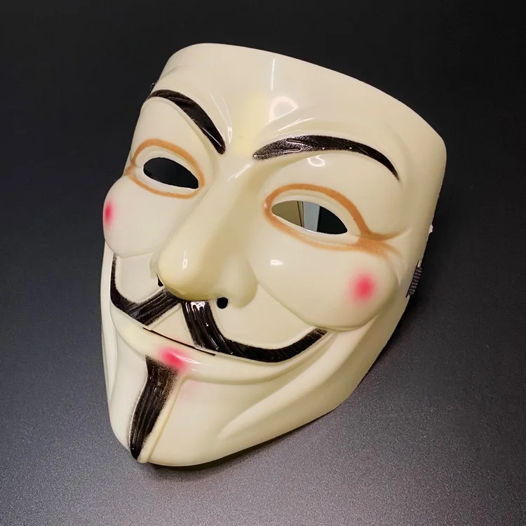 Halloween colored V for Vendetta Guy Fawkes Face Mask for Carnival Costume Party Props  Mask