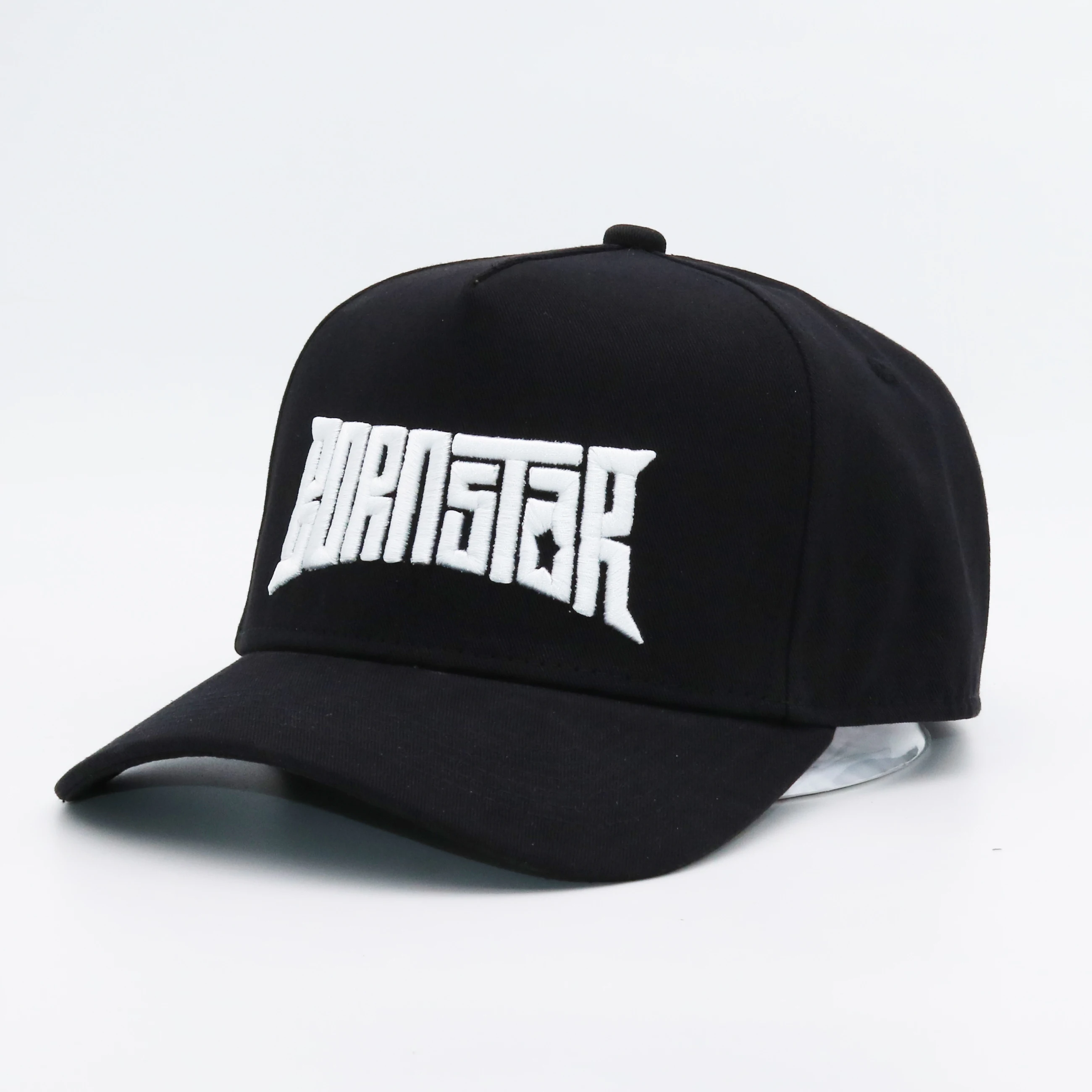 Wholesale Unisex Cotton 3D Puff Embroidery Logo Black Color Baseball Cap Hat Custom Gorras Sports Baseball Cap Supplier