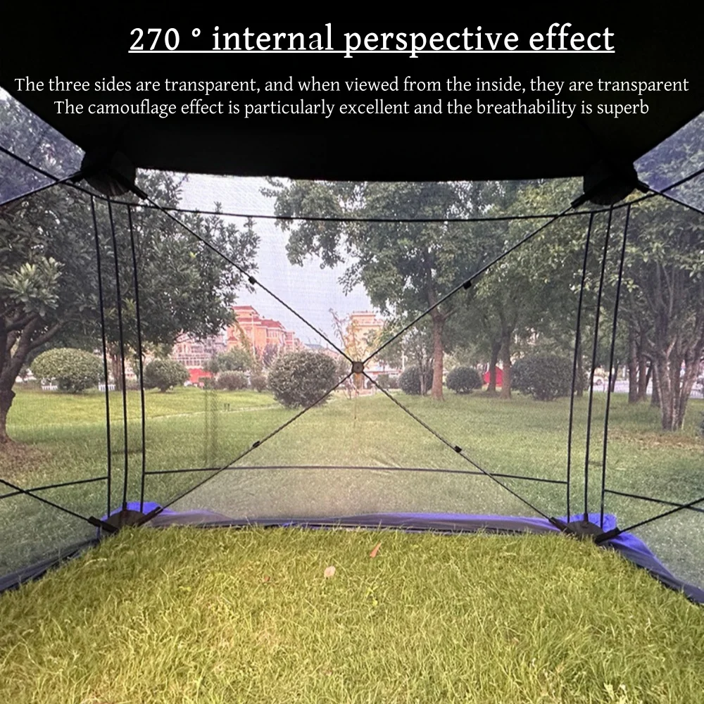 Outdoor waterproof one-way perspective 270 degree photography, quickly set up hunting tent