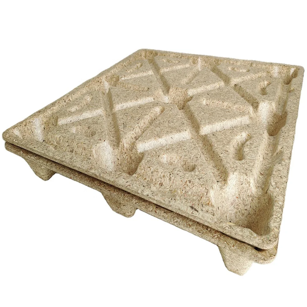 Compressed Fumigation-Free Wood Fiber Eco Friendly 1000*1000mm Size Wooden Pallet