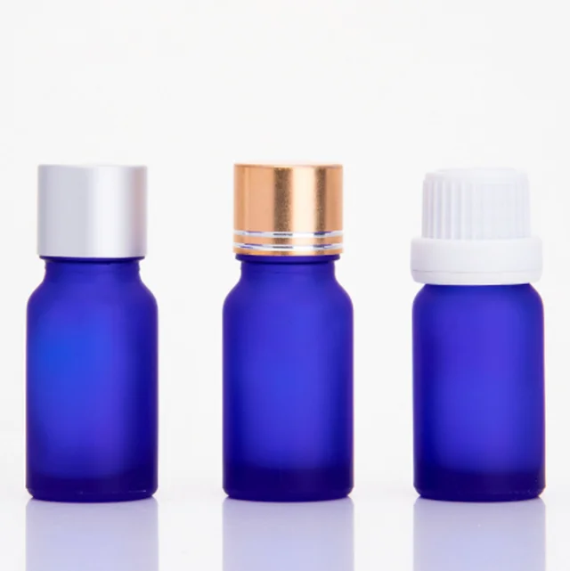 Sell 20ml30ml50ml blue glass bottle frosted blue eyedropper glass bottle gold silver eyedropper lid screw cover and inner plug