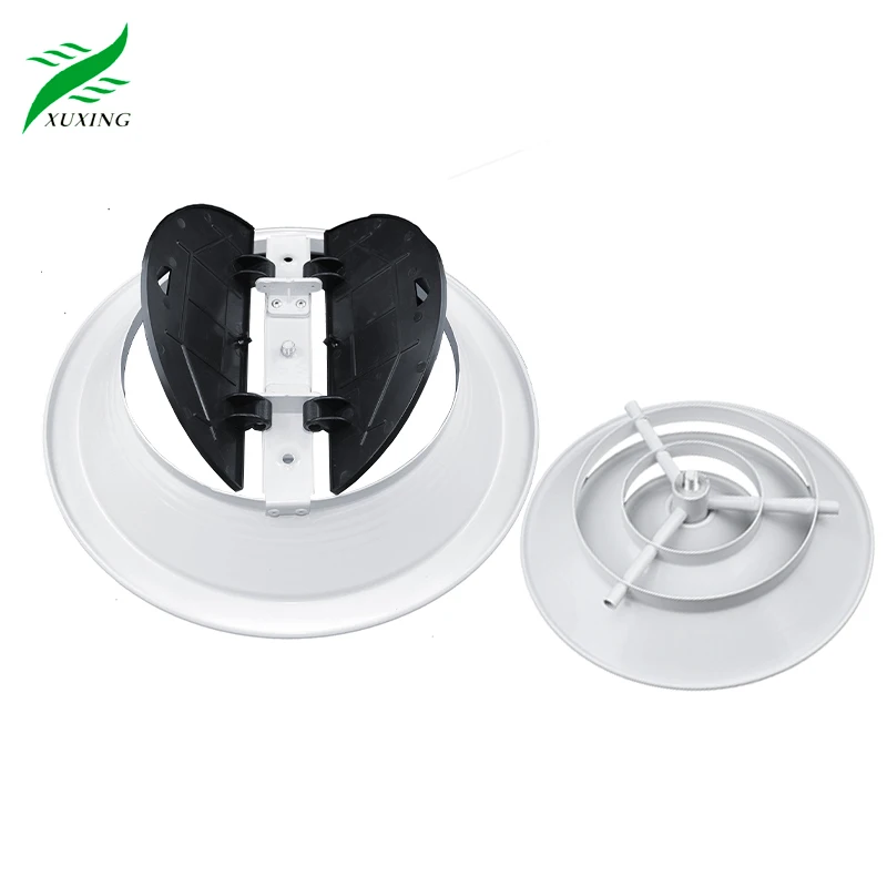 Round Ceiling Diffuser With Butterfly Valve OBD Aluminum Air Condition Diffuser