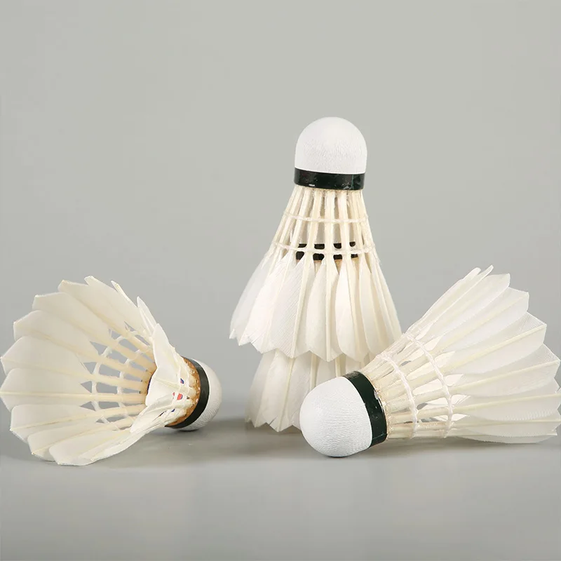 12PCS/Set Super Durable Goose Feather Badminton Shuttlecocks Class a Model for Outdoor Sports Training