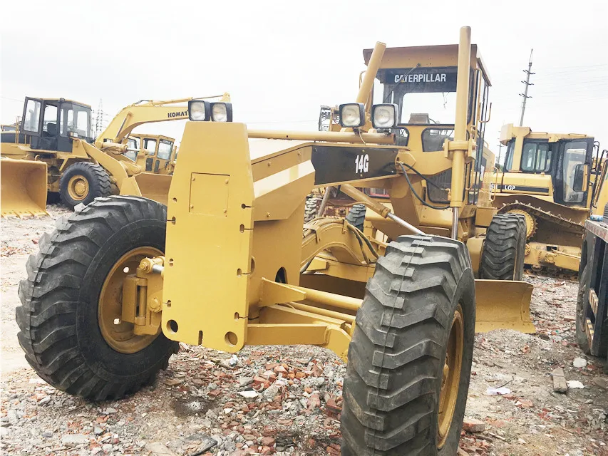 Land leveling machine used cat 14g motor grader wheel secondhand caterpillar 14 motorgrader 14h original
