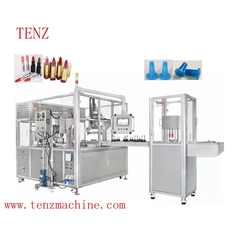 Full automatic rotary silicone mold lipstick filling  production line-Manual cosmetic tubes filling machines