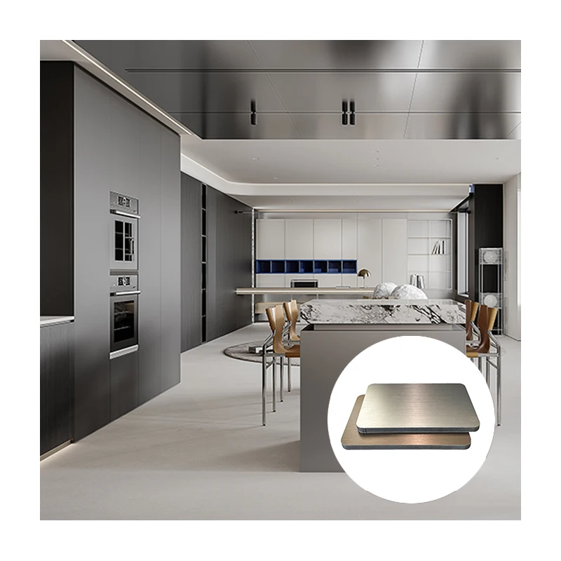 Wood veneer solid metal plate bamboo wood fiber wall panel paint-free bamboo charcoal metal wood veneer