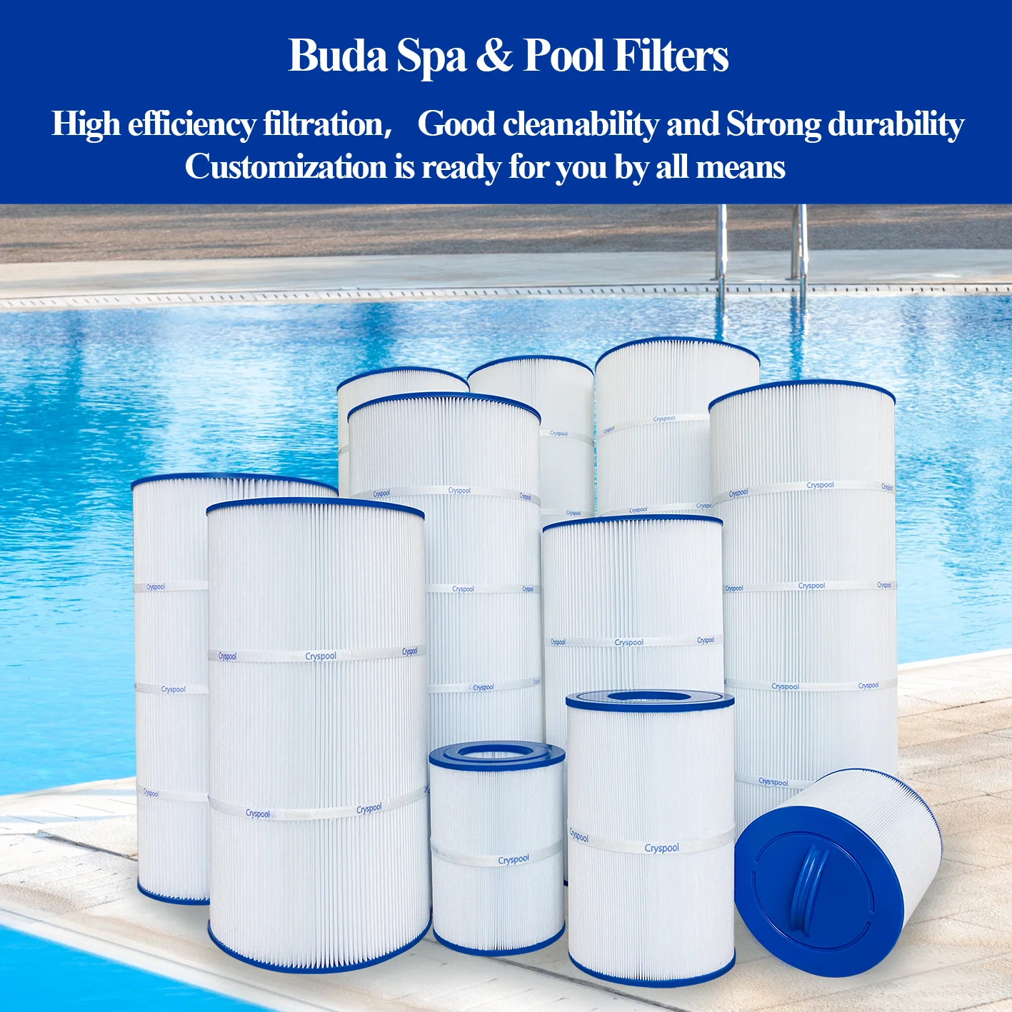 150 SQ.FT Pool Filter Cartridge Replacement For Filbur FC-1286,Hayward X-Stream 150,CC1500RE, PXST150,Unicel C-8316,1 Pack