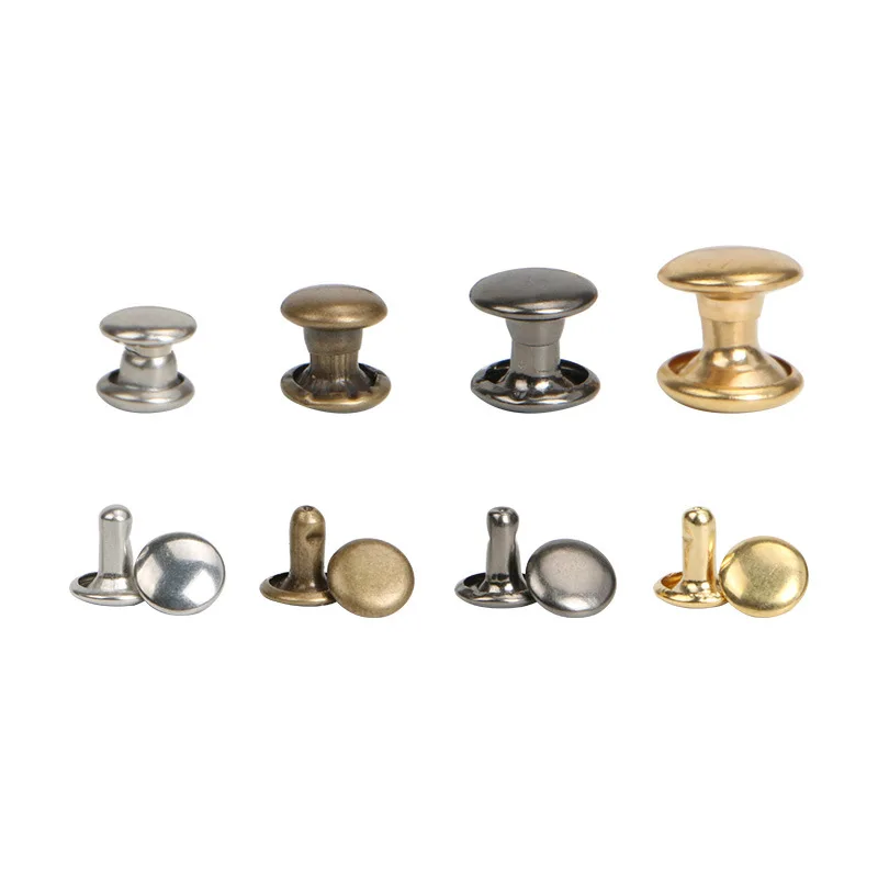 wholesale brass metal rivets crafts buckles  8mm rivets of metal handbag sewing belt shoes watchband
