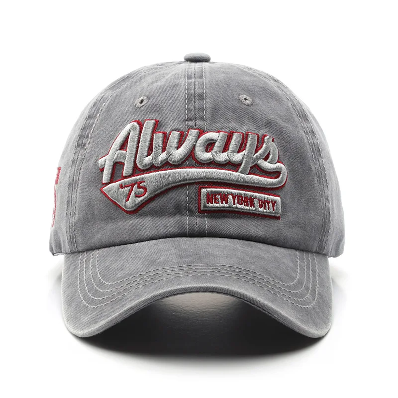 hot selling fashion boutique washed old letters pointed personality street sunshade personalized cap custom baseball cap hat