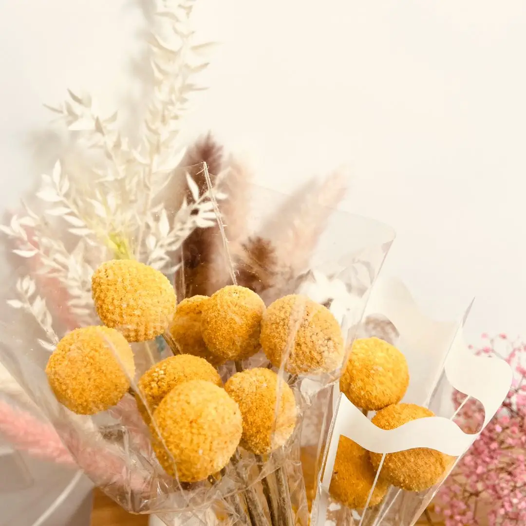 Factory Supply Dried Flower Christmas Decoration Flower Dried Craspedia Dried Billy Balls