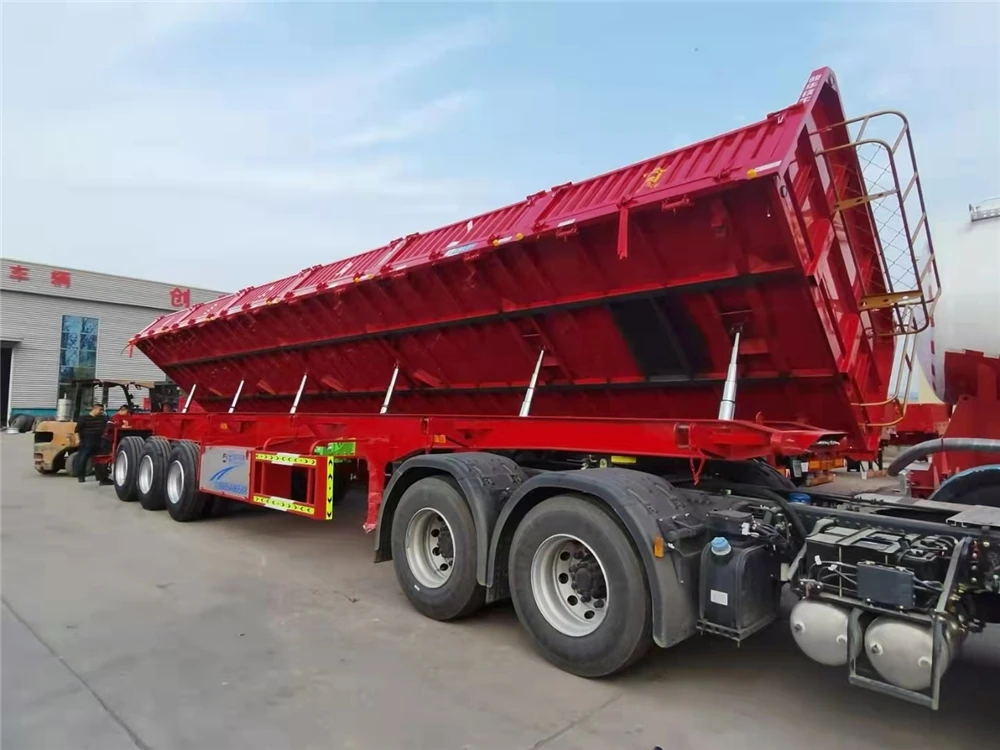 3 axles heavy transport cargo high side fence semi trailer fence flatbed truck trailer