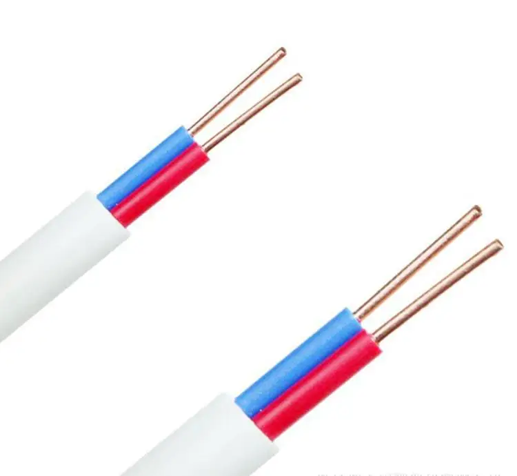 wholesale 300/500V flat cable 2*1.5mm 2*2.5mm twin solid core pvc insulated and sheathed flat electric wire and cable