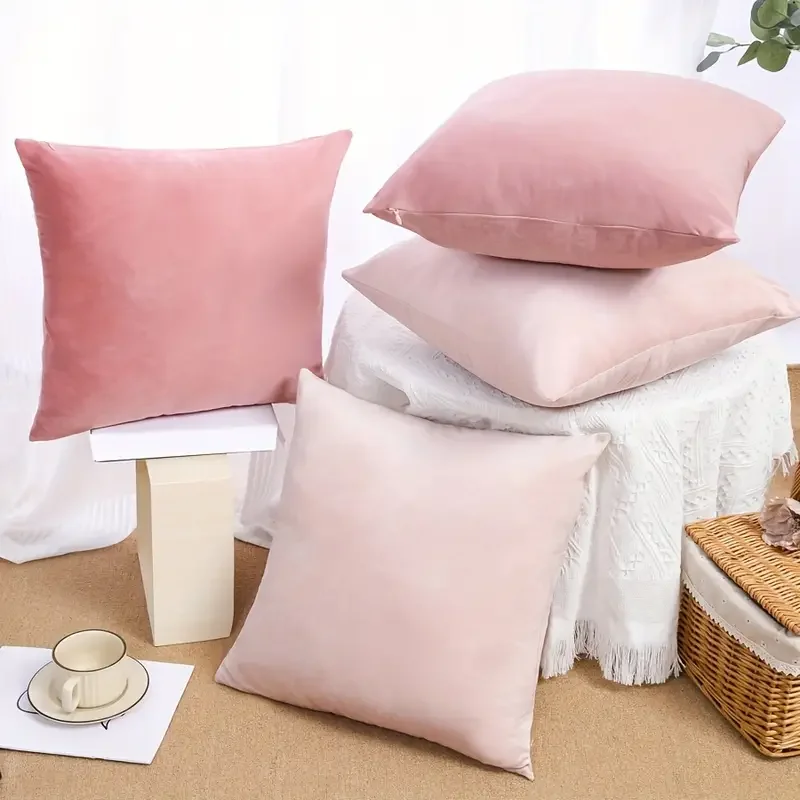 45*45 cm Blank Velvet Polyester Cushion Cover Love gift Throw Pillow Case Home Decor Wedding Decoration Pillowcase for Hotels