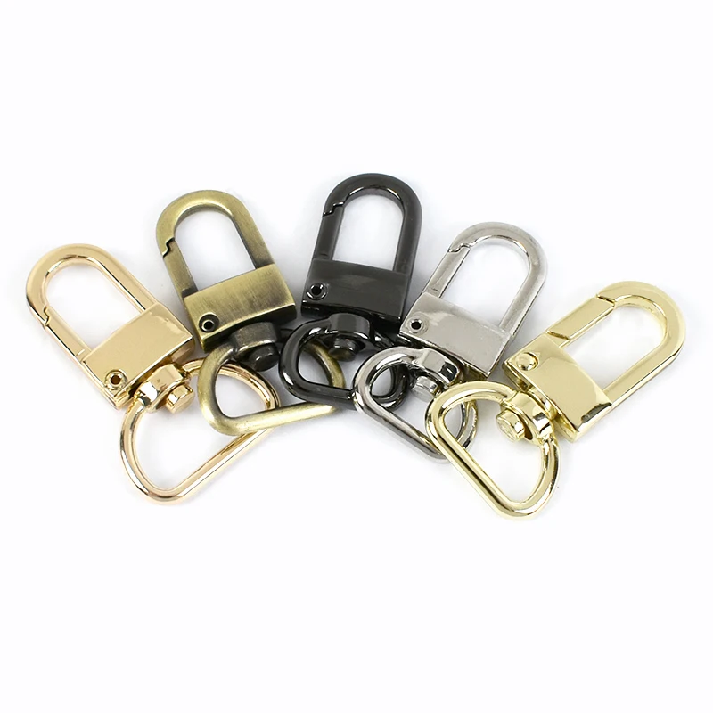 Meetee F3-33 12/16/20mm Handbag Hardware D Tail Alloy Buckles for Dog Collar Swivel Trigger Clasp Bag Strap Spring Hook Buckle