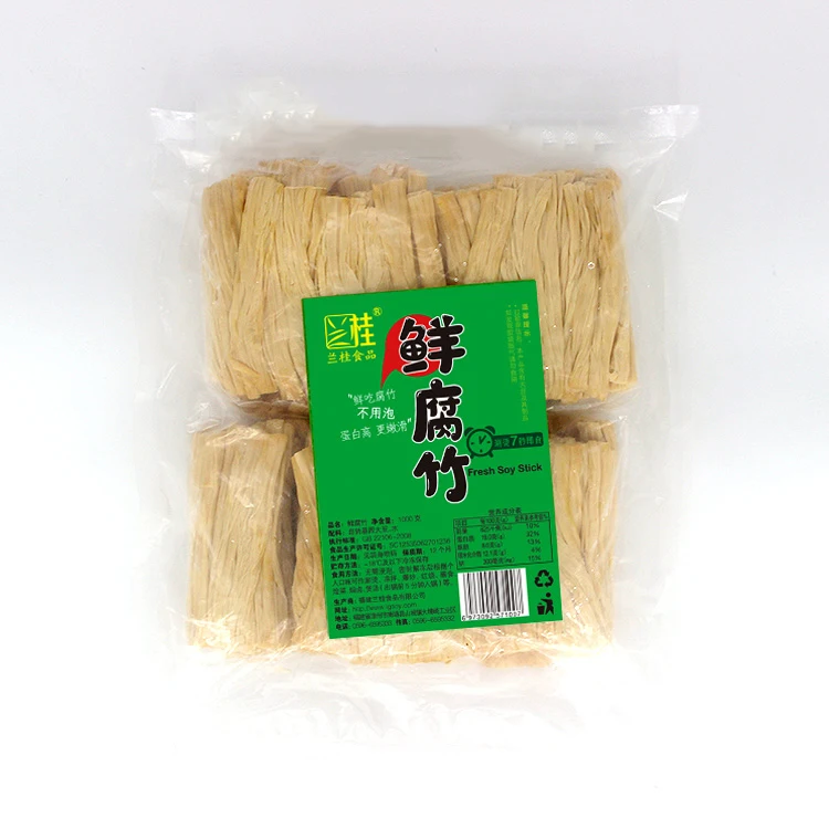 Hot Sale Healthy and No chemical seasoning  customized  Fresh tofu skin bean curd stick