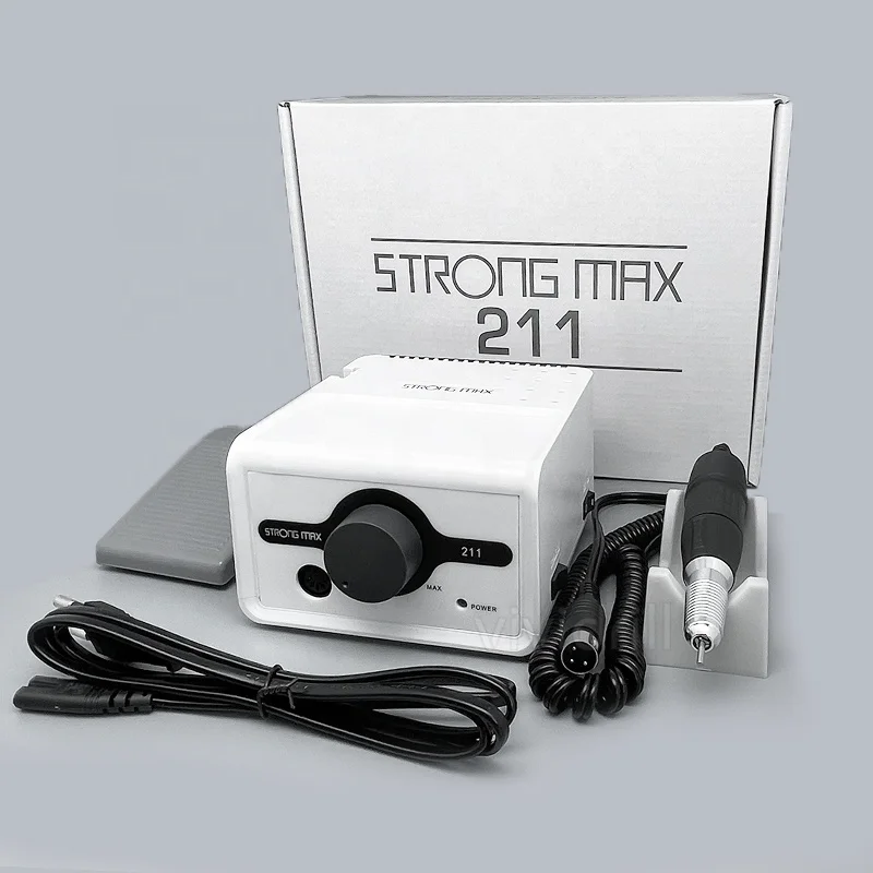 Strong max 211 micromotor acrylic nail kit electric nail drill machine 35000rpm