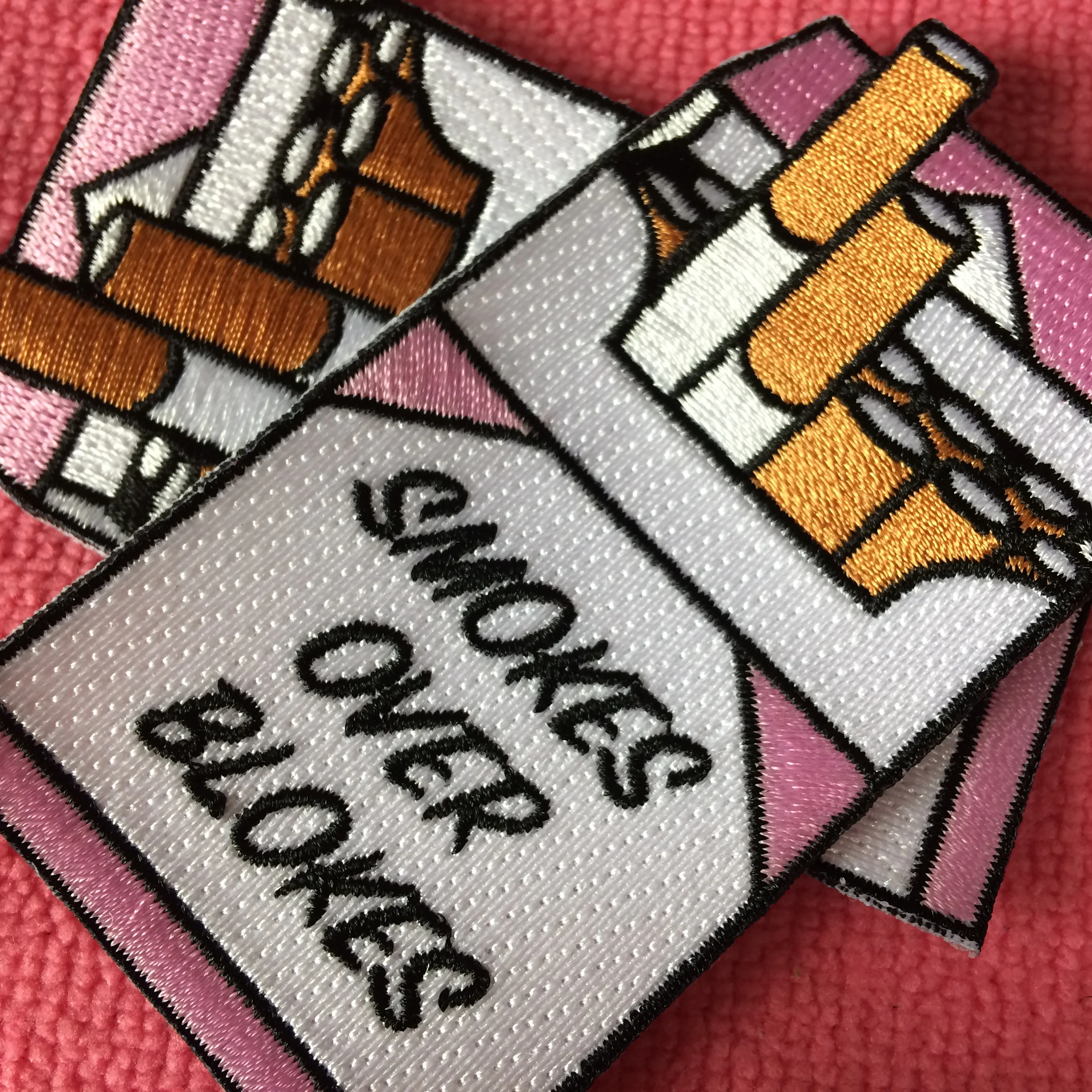 School uniform 100% full embroidery badges,3D effect iron on embroidery patch for garment