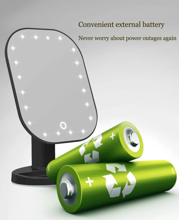 2024 hot USB Charging 10x Magnification LED Desktop Makeup Mirror Portable Vanity Table Top Vanity Mirror with Light