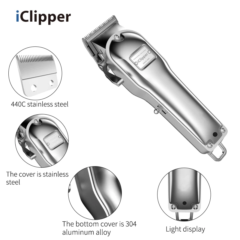 IClipper-K2 электрическое удаление волос Горячая продажа Уход за волосами машина для парикмахеров аккумуляторная машинка