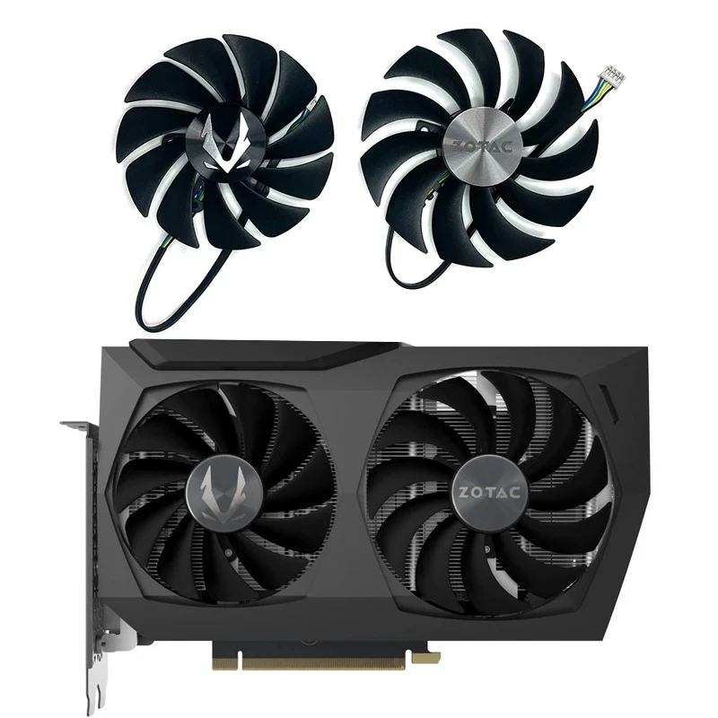 ZOTAC GeForce RTX 3070 сменный вентилятор охлаждения с двойным краем 100 мм 89 мм CF9015H12S RTX 3060 с двойным краем OC RTX 3060Ti 4IN графический вентилятор