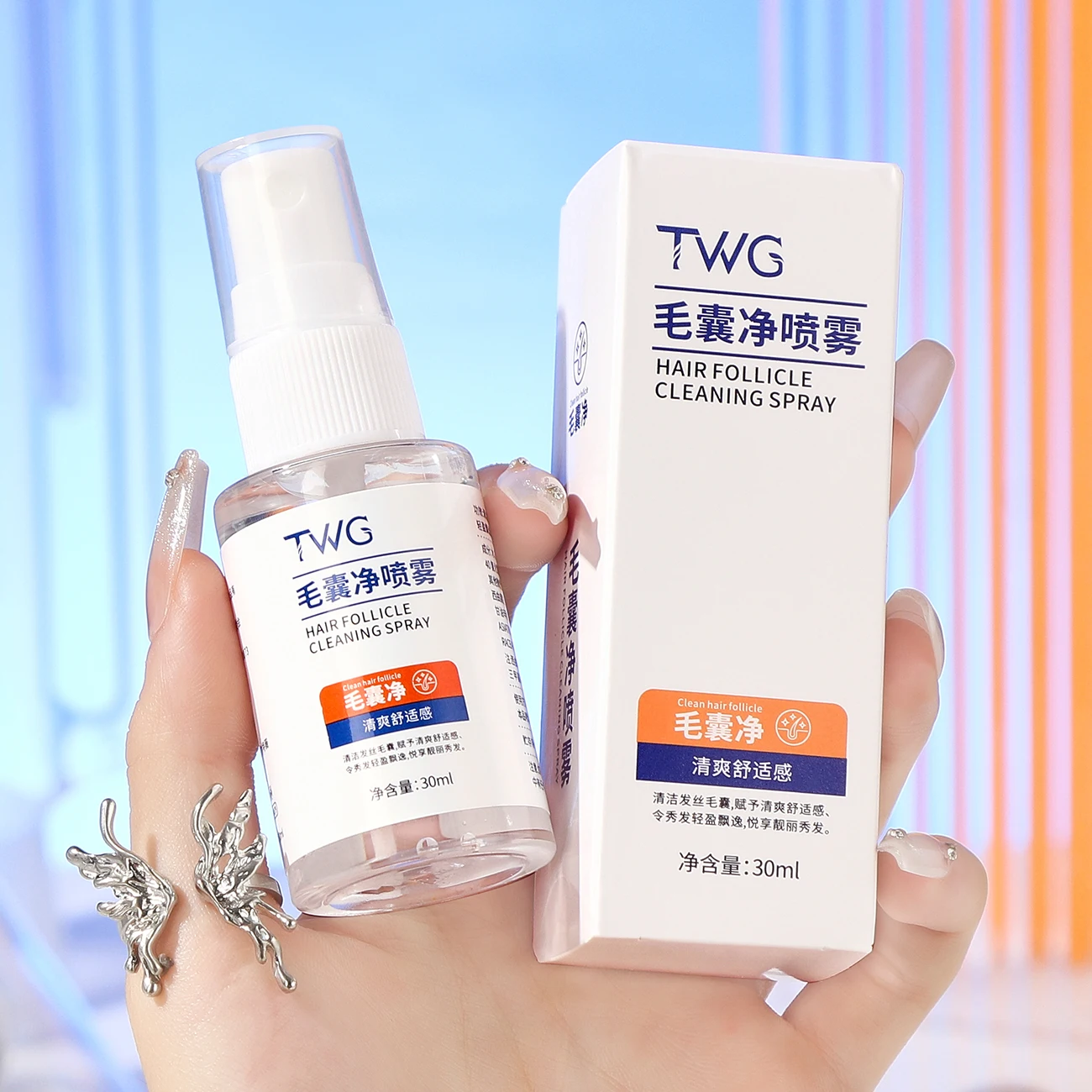 TWG Hair Scalp Anti Dandraff & Anti Itching Pores Refreshing Hair Spray Oil-control Scalp Care Cleansing Scalp Hair Serum