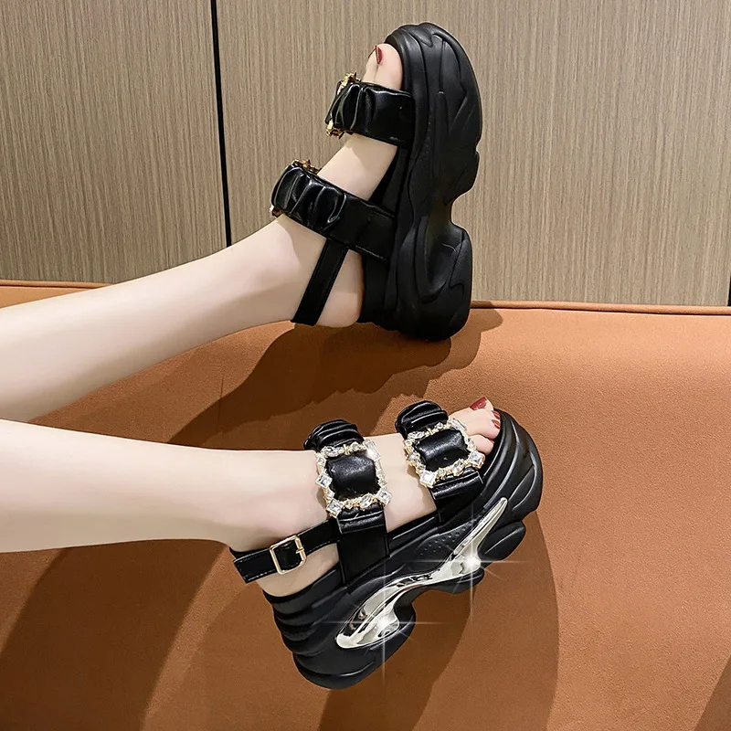 New styles female casual shoes wholesale platform sandals with a 7 cm heel for women and ladies