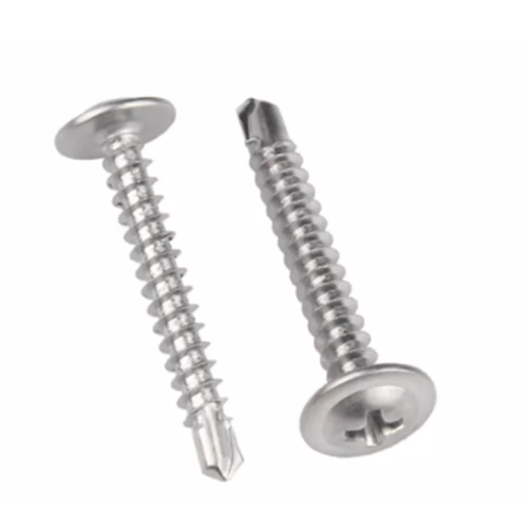 410 Stainless Steel Cross Large Flat Head Drill Tail Screw Round-Headed Dovetail Nail