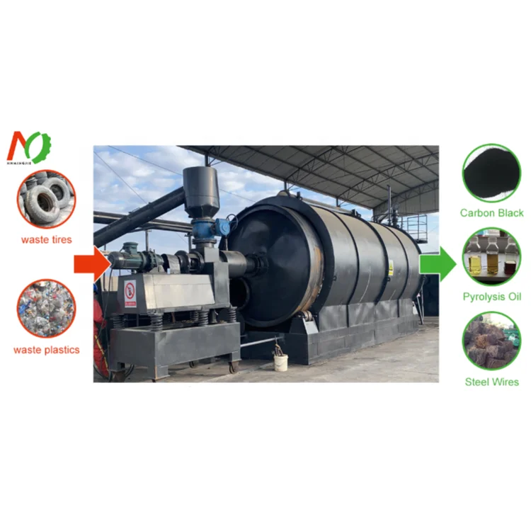 Отходные шины для дизельного топлива, большая установка для пиролиза, автомобильные шины, производственные машины для пиролиза, резина