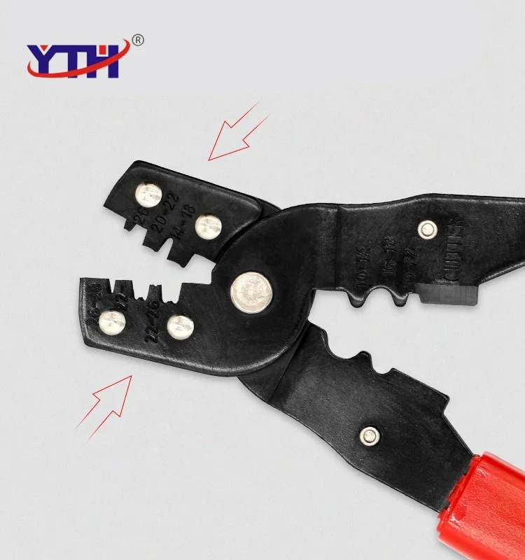 YTH 202B 14-28 AWG 50# Steel Multi functional cold pressing professional tool wire cutting crimping terminal crimper