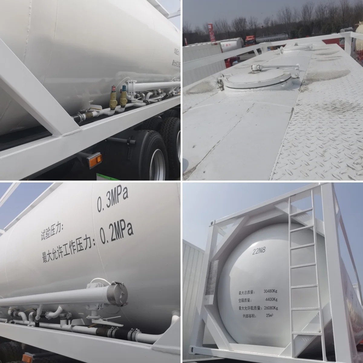 25m3 Bulk Cement Container Tank for Flour Gypsum Powder Transportation and Storage Product Category Containers