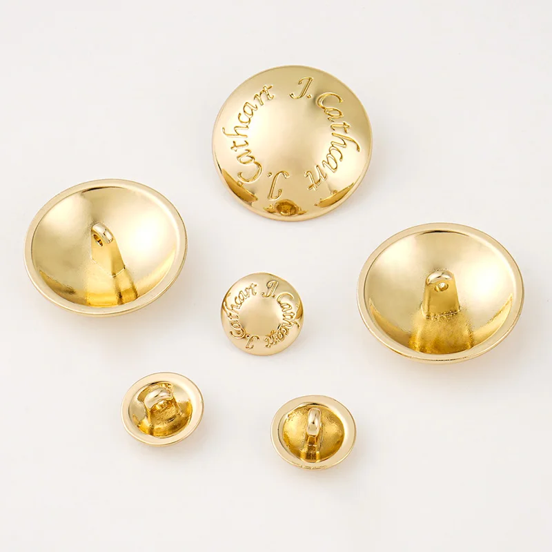 Garment Accessories Custom Logo Mushroom Metal Sewing Button Metal Round Sewing Button Dome Shank Button With Logo for Clothing