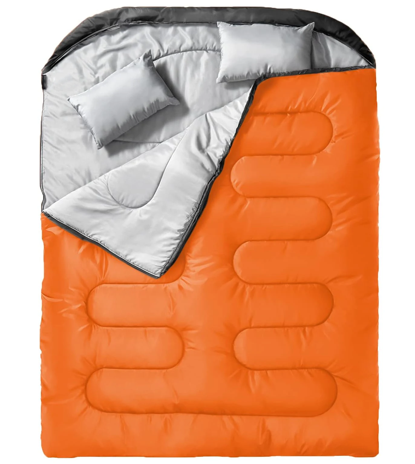 Adult large sleeping bag for two people, seasonal camping and hiking backpack sleeping bag, suitable for cold weather