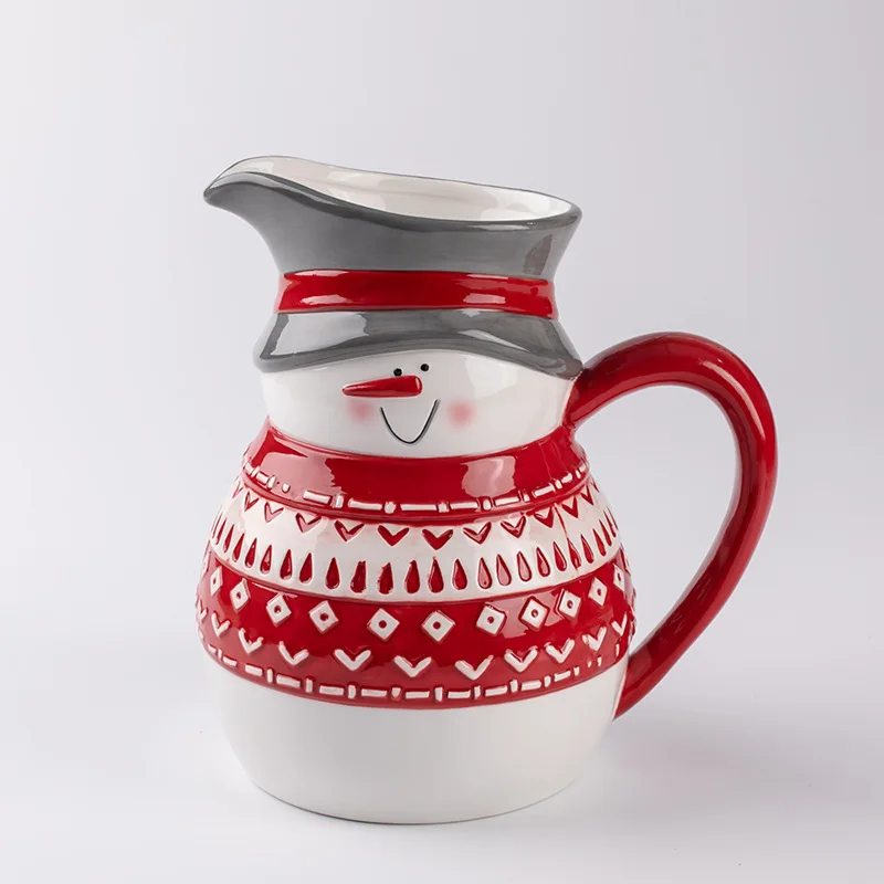 2022 New christmas cute snowman kettle handmade gift kettles