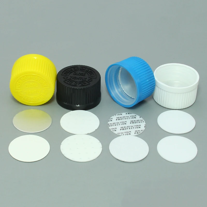 28/410 Plastic PP Screw Child Resistant Vented Cap For With Breathable Gasket