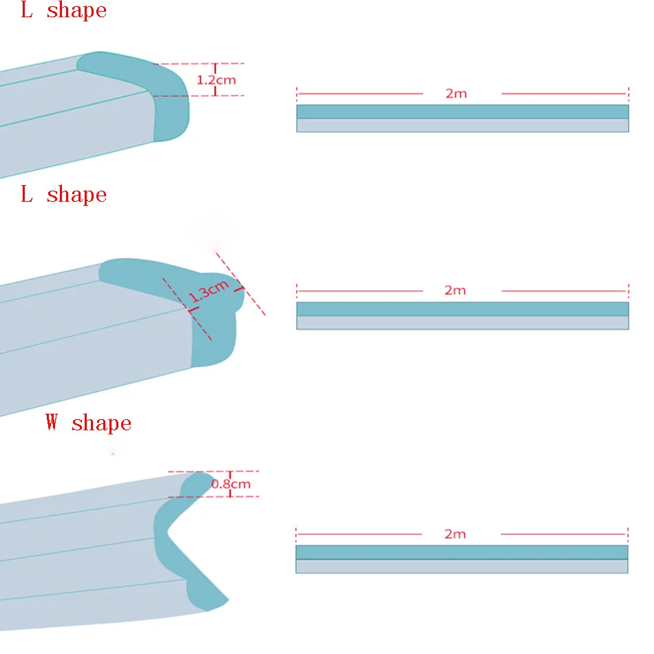 Durable soft NBR foam rubber Edge protective corner protector for baby safety