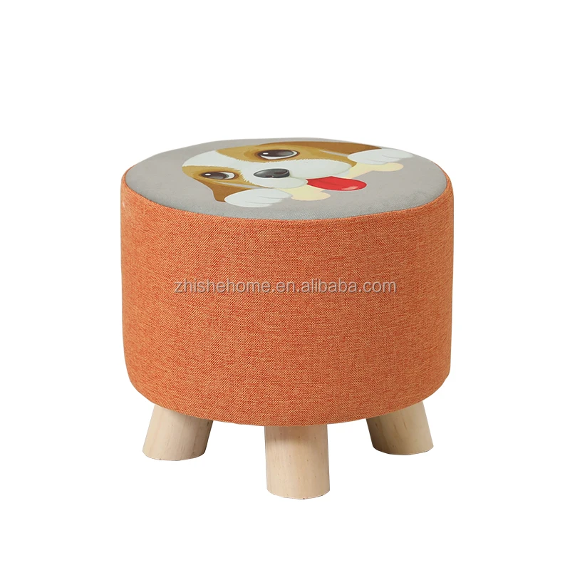 Cloth Round Animal Living Bedroom Room taboret Kids Footrest Stool Shoe Bench ottoman