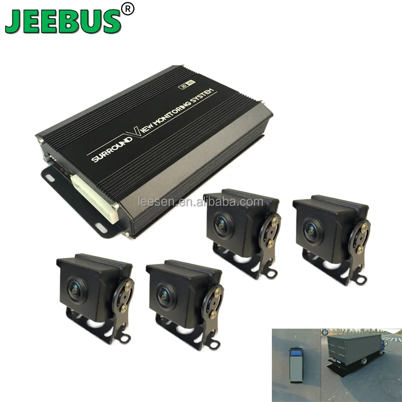 FHD Night Vision Waterproof 3D360 Degree All Round View Camera Monitor System with 7inch Monitor for Heavy Truck