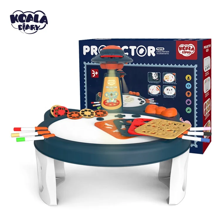 Игрушечный проектор Koala для дневника, светодиодный проектор для рисования, Обучающий набор для рисования для детей