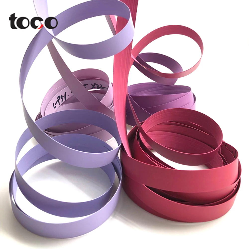 Кромкооблицовочная лента TOCO из ПВХ и АБС однотонная высокого качества