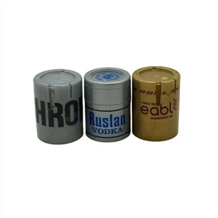 Wholesale 28*38 mm Pull Strip Tear Off Bottle Lids Alcohol Vodka Whisky Plastic Bottle Cap