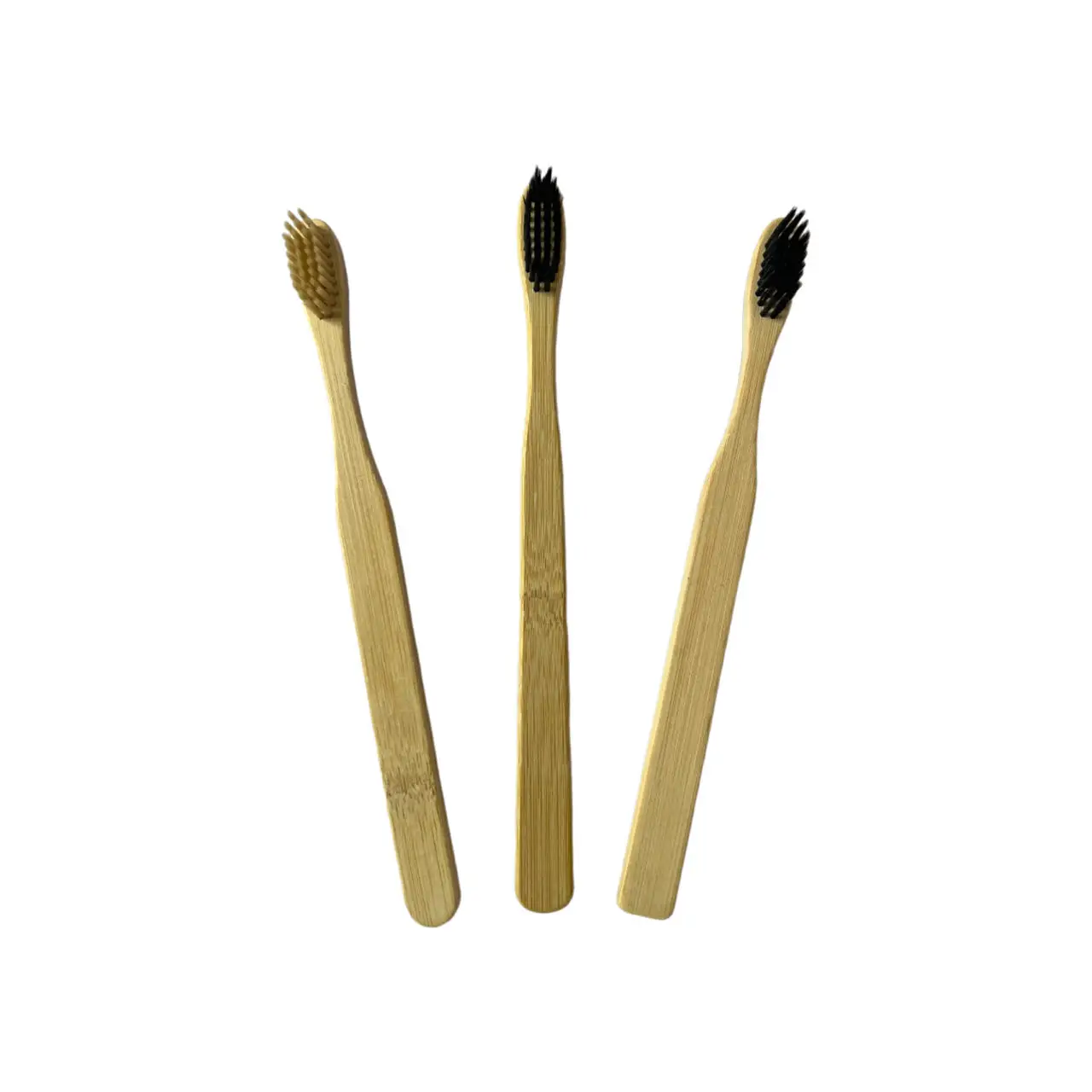 Healthy Natural Bamboo Handle Oral Care Tooth Cleaning Brush With Nylon Bristles