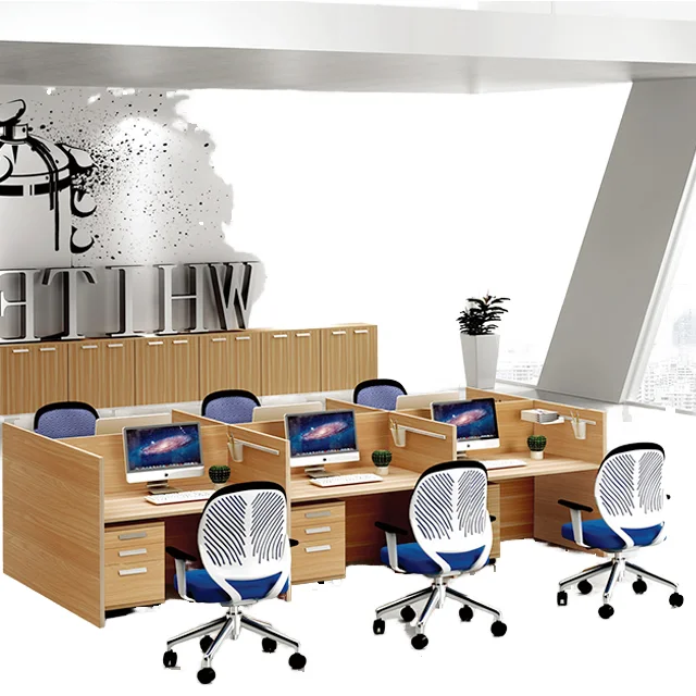 Hot Selling Modern 6-Person Office Workstation Newest Series Screen Wholesale Supply office workstation staff table partition