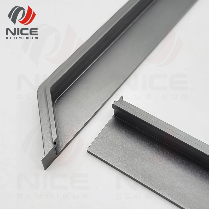 European American Modern Aluminum Metal Hidden Drawer Hardware Kitchen Cabinet door Pull concealed Handles