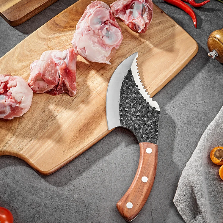 Multi Function Use Sharp Commercial Knives Full Tang Meat Butcher Chef Knife For Kitchen Cutting