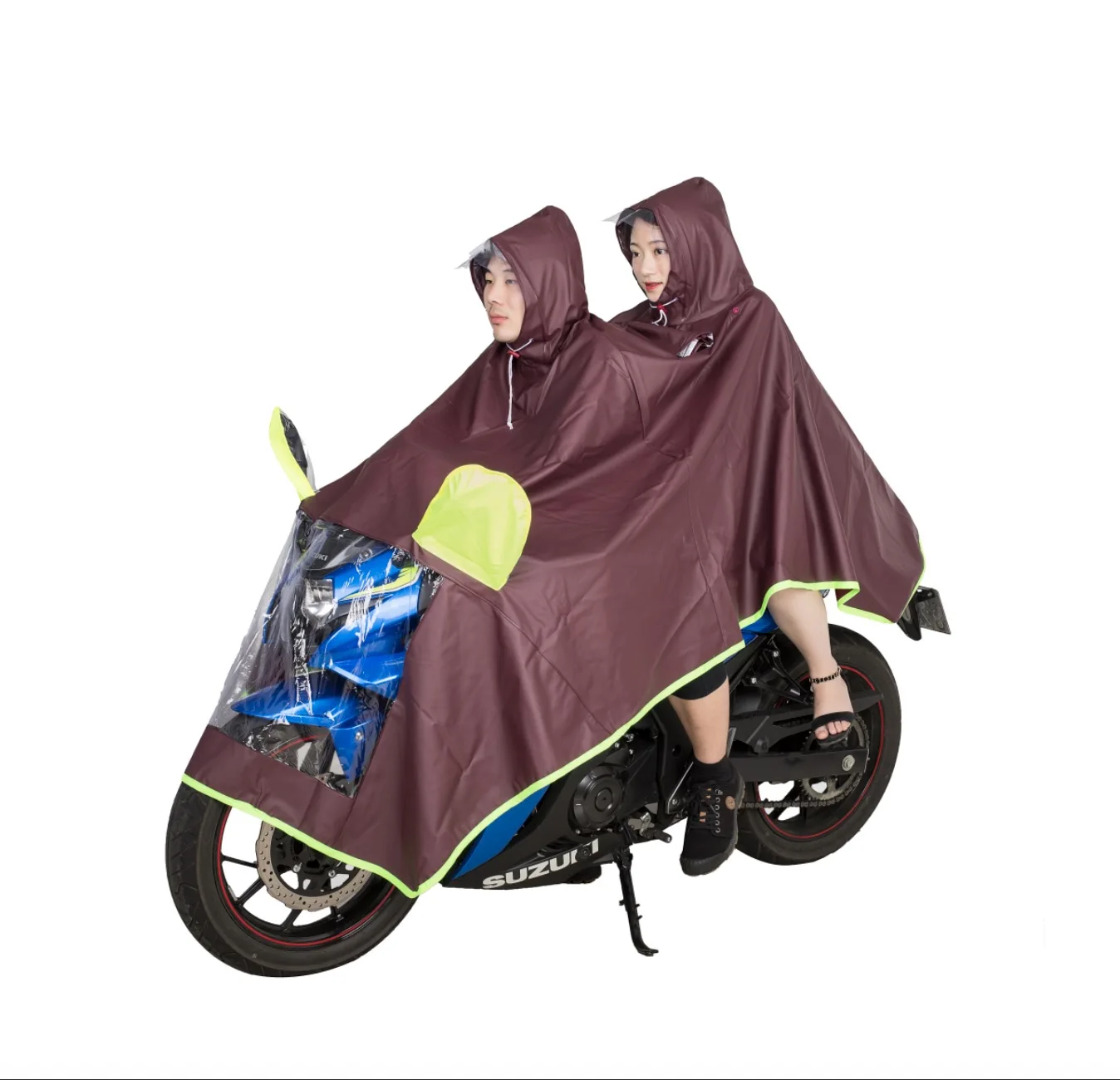 Promotional Quality Reusable Rain Poncho Electric Bike Motorcycle Bicycle Waterproof Rain Poncho for Double Use