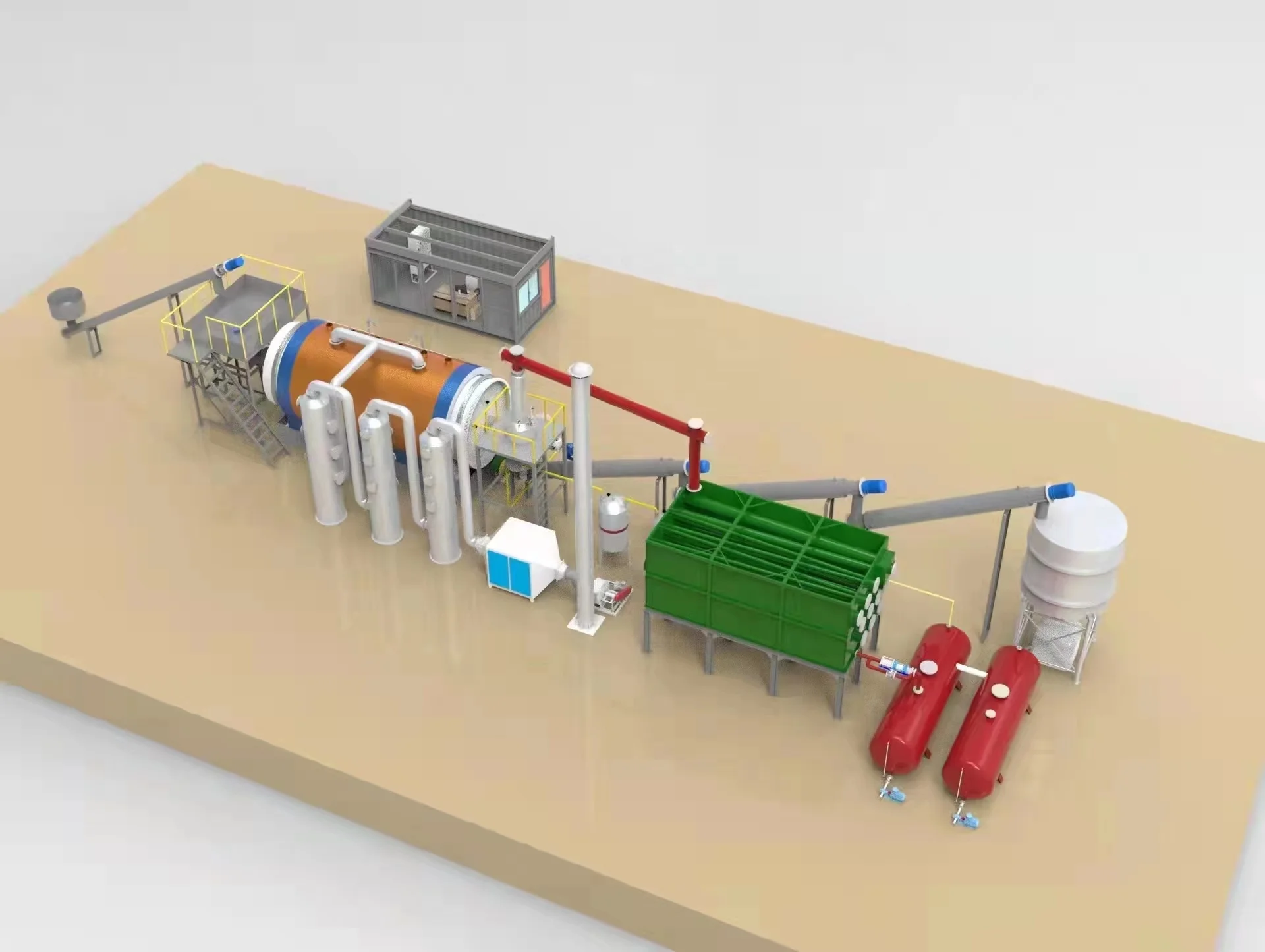 Turnkey project fully continuous tyre scrap  pyrolysis plant and recycling plastic to fuel oil machine for sale