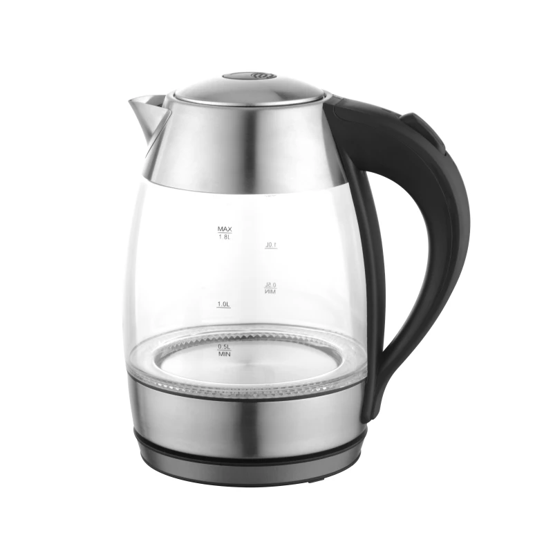 Fashion Design Kitchen Appliances  1700ml Electric Kettle With Borosilicate Cordless Glass Body Water Boiling Kettle